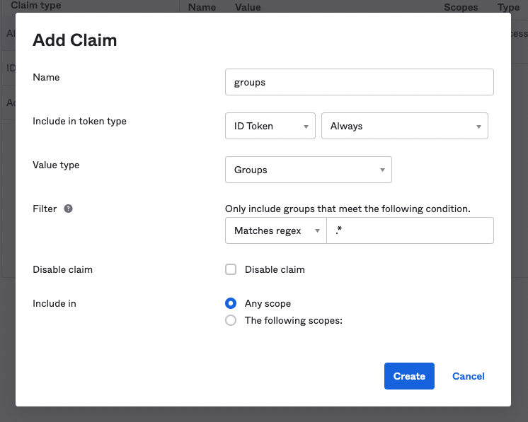 Okta Groups Claim